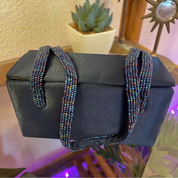 90s does 20s BEBE Beaded Evening Bag Cocktail Purse - Picture 2 of 8